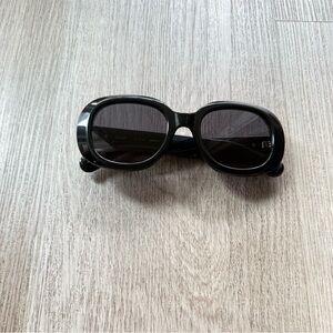 quay australia impromptu black oversized modern round sunglasses eyewear NEW